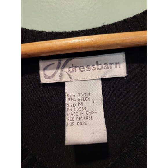 Vtg Black Ivory Floral Embroidered Rhinestone Cardigan Sweater Regencycore Sz M - Picture 7 of 9